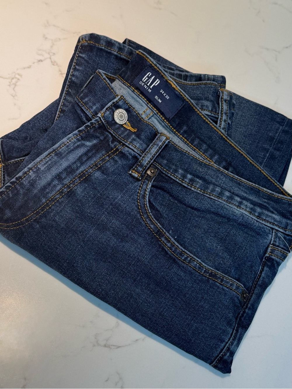 GAP Men’s Slim Fit Jeans 34x30 Dark Wash Denim NWOT